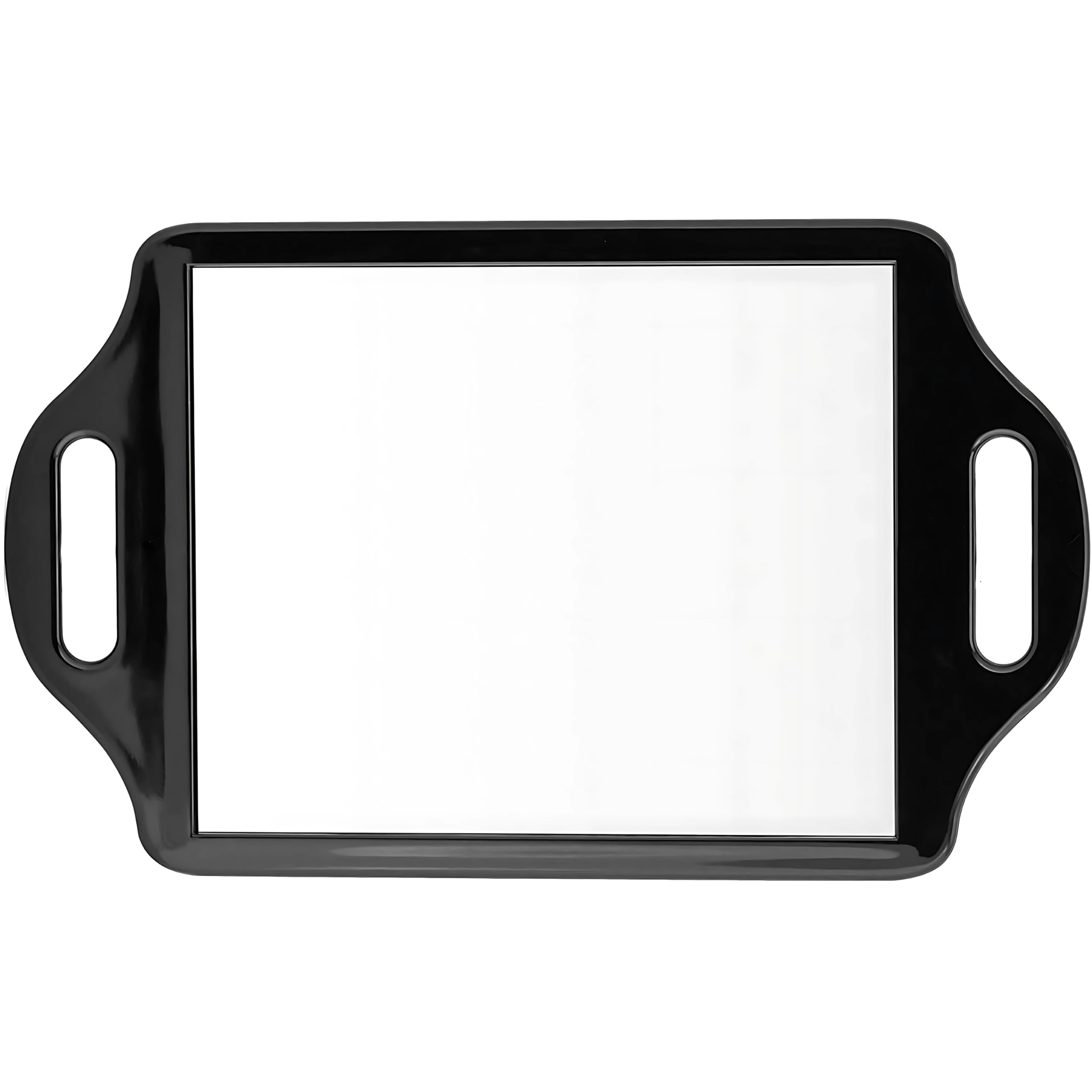 X-Large Barber Handheld Mirror | Self-Cut Mirror - Black