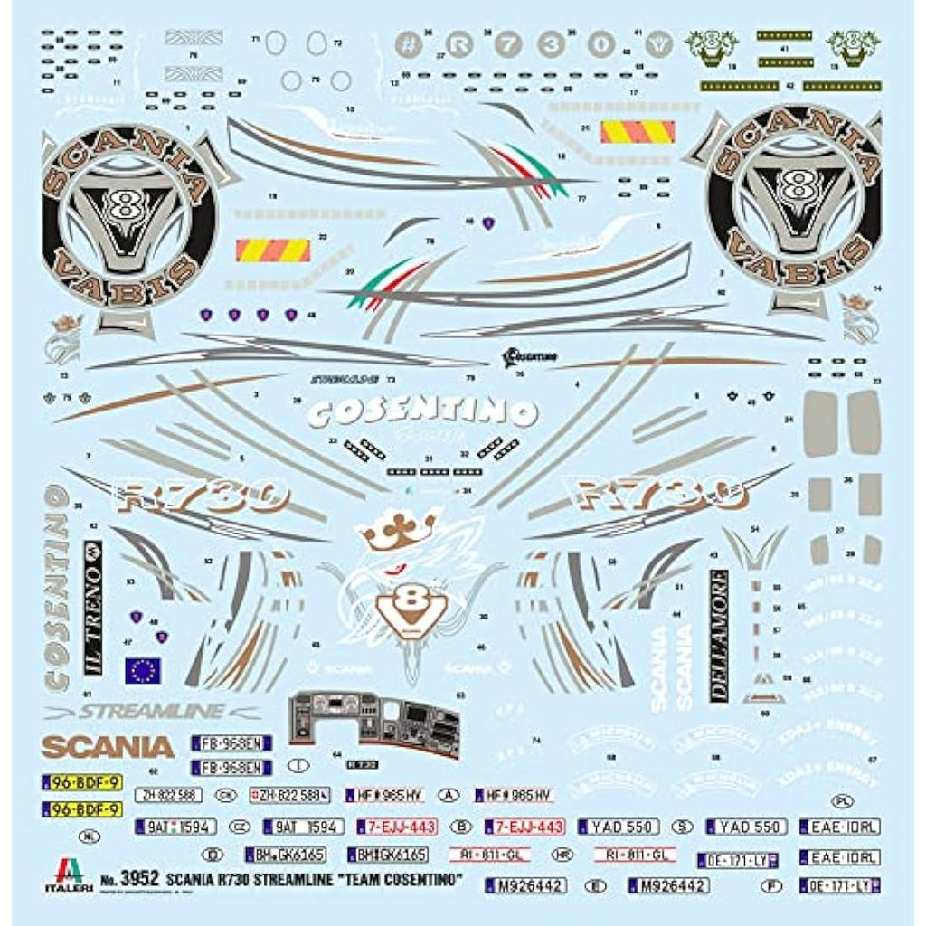 Italeri Scania R730 Streamline Show Truck 1:24 Plastic Model Kit
