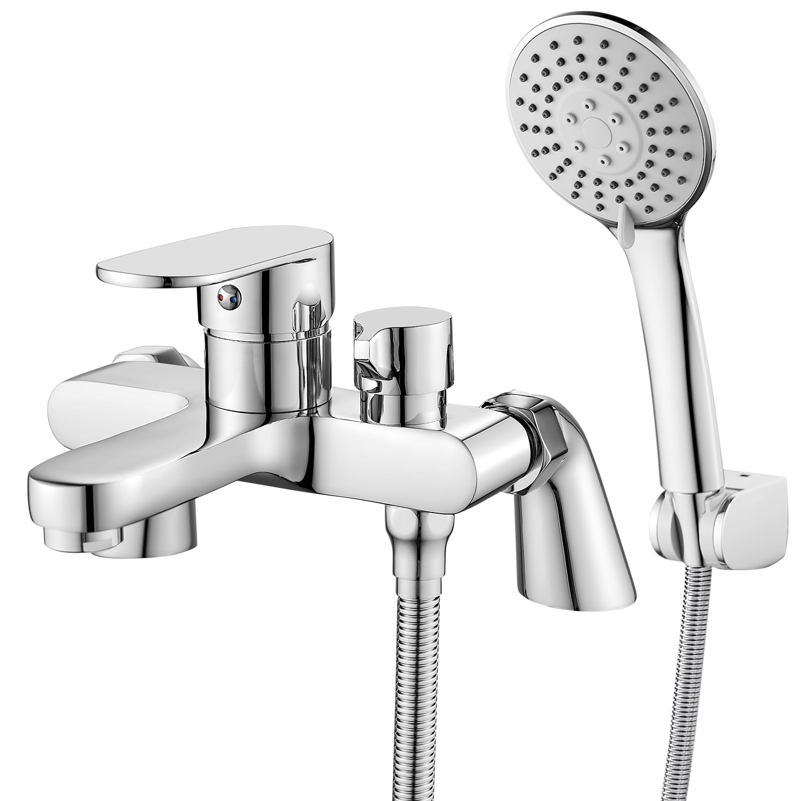 Jolof Store Modern Bath Mixer Taps with 3-Mode Shower Head | Chrome Brass