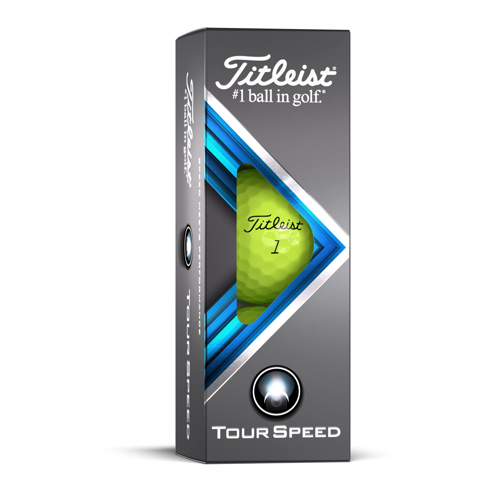 Titleist Tour Speed Golf Balls – Yellow TPU Cover High Distance – 1 Dozen