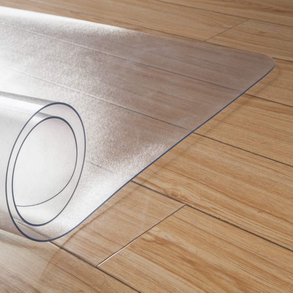 Kuyal Clear Chair Mat for Hard Floors – 120x120cm PVC Floor Protector