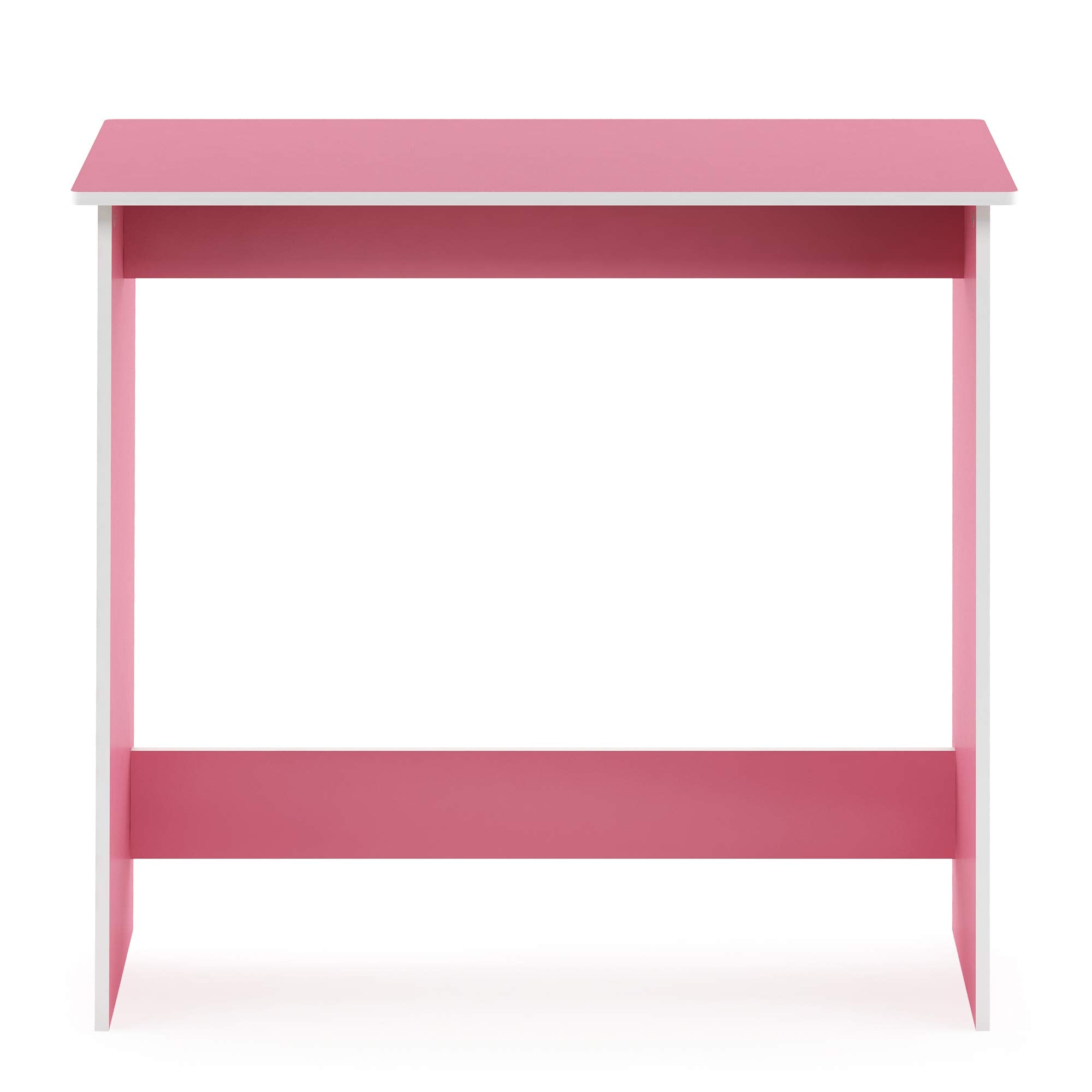 Furinno Simplistic Compact Computer Desk - Pink/White Study Table