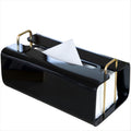 Acrylic Tissue Box Holder – Modern Glossy Black & Gold Decor