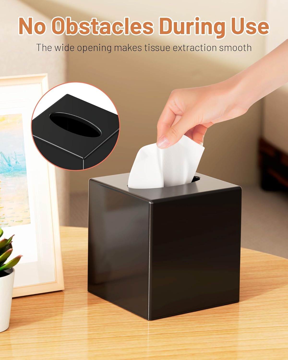 Tissue Box Cover - Modern Square Facial Tissue Holder, Sleek Acrylic Design - image 4