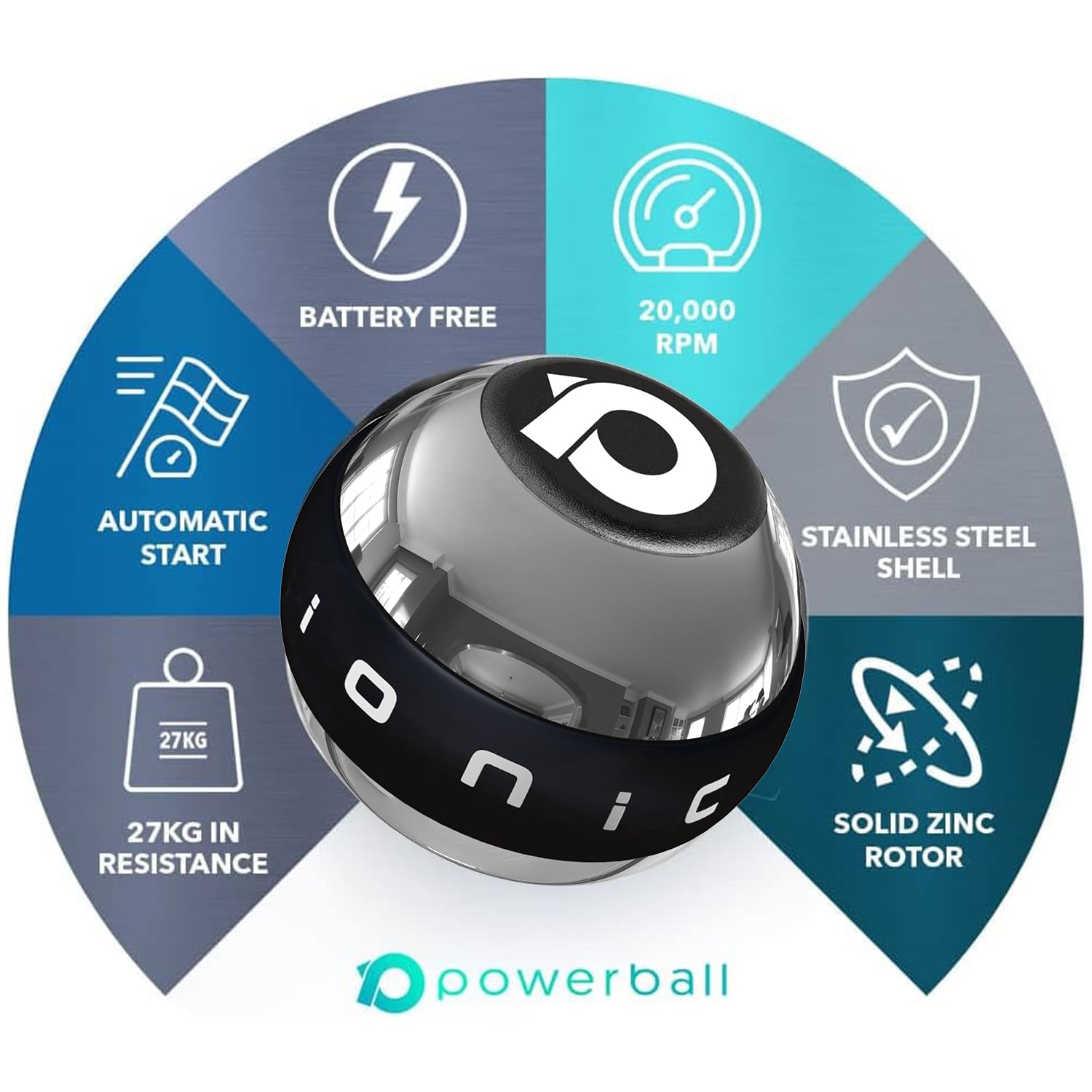 Powerball Diablo Autostart Gyroscope - Steel Shell Grip Strengthener