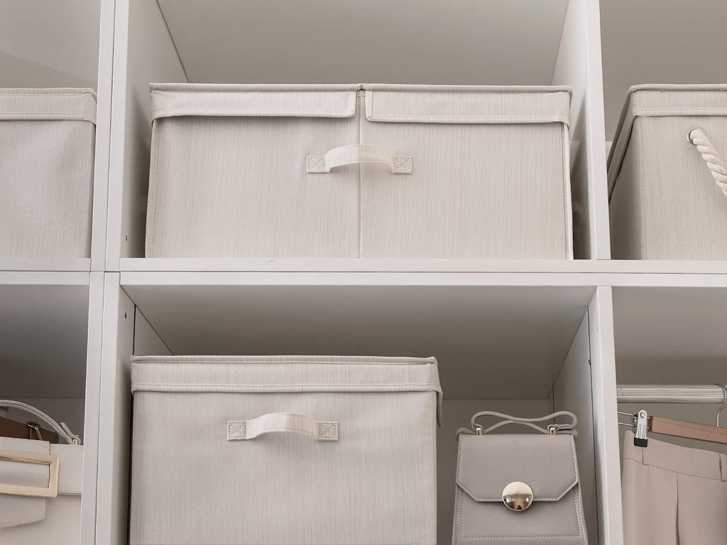 StorageWorks Extra Large Storage Boxes with Lids, 55L Clothes Storage Boxes with Double-Open Lid and Divider Board