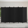 Kokorona 6 Panel Room Divider – 5.8FT Folding Privacy Screen, Black