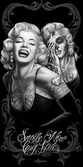 Marilyn Monroe Smile Now Beach Towel – 100% Cotton Oversized 58x28