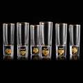 DUJUST Crystal Shot Glasses Set – 60ml Tall Glasses with 24K Gold Leaf