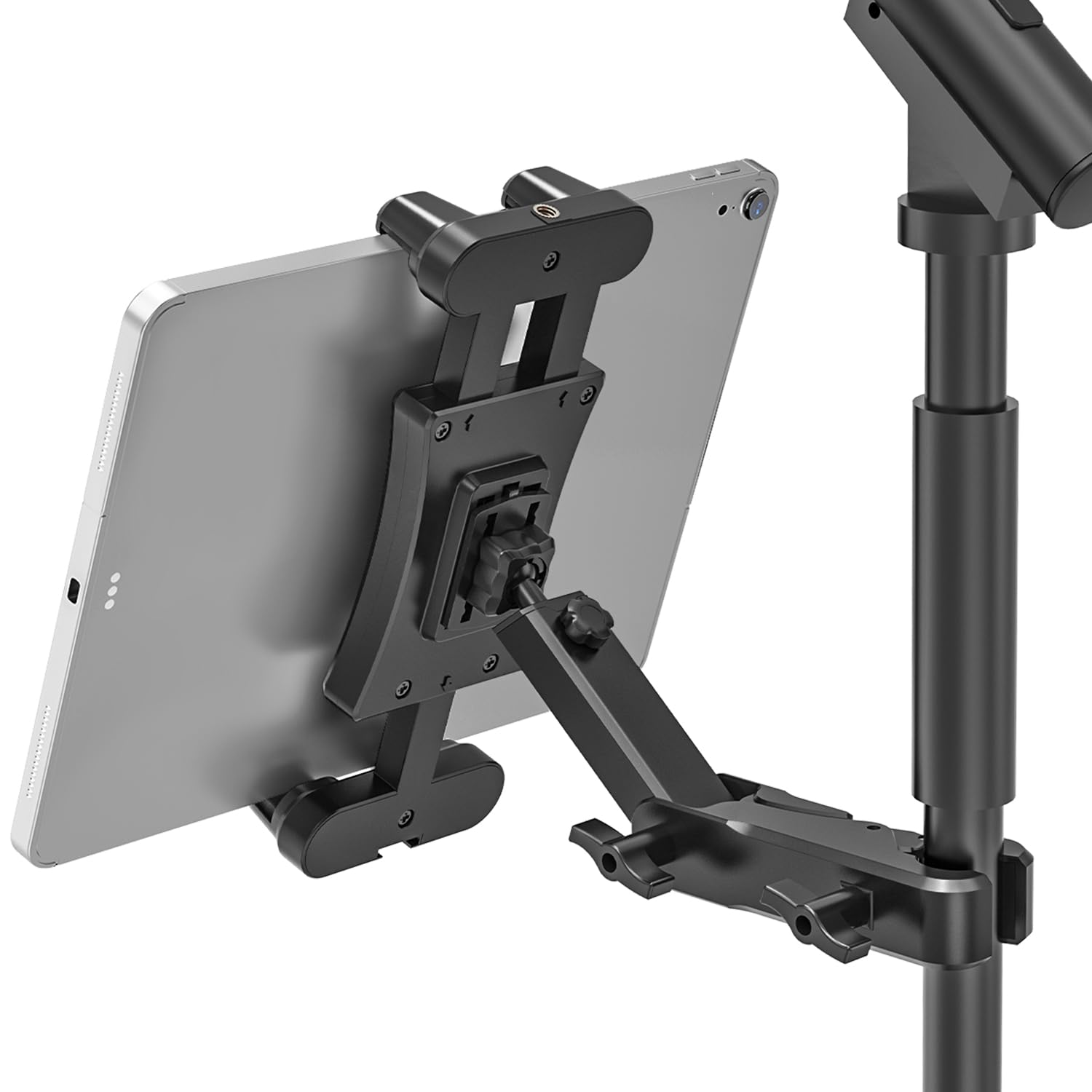 Jubor Tablet Microphone Stand Holder | 360° Swivel Mic Mount for iPad