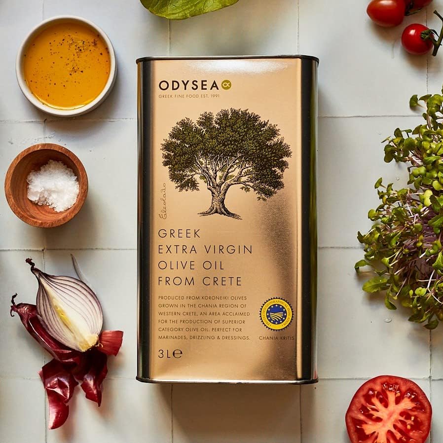 Odysea Greek Extra Virgin Olive Oil | PGI Chania Crete | 3L Tin
