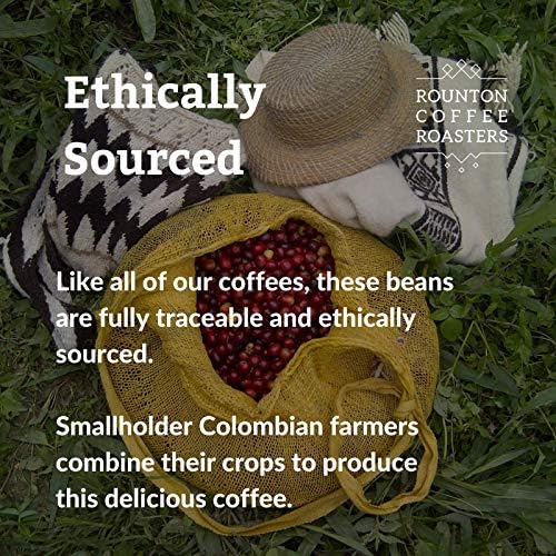 Rounton Coffee Colombian Dark Roast Whole Beans - 1kg Specialty Arabica