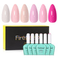 Firedeep Hema Free Gel Polish Kit – 6 Colors Nude Pink Nail Set