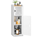 Esaledirect Bathroom Storage Cabinet – Freestanding Wood Floor Unit, White