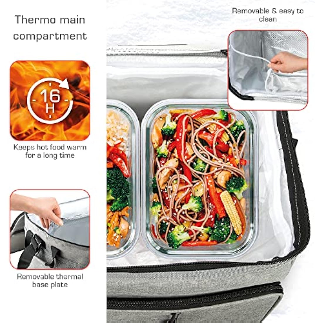 bomoe Foldable Cooler Bag – 16h Insulated Leakproof Picnic Bag