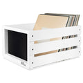 BIG FUDGE Vinyl Record Storage Crate with Wheels, Black, Holds 80 LPs - image 1