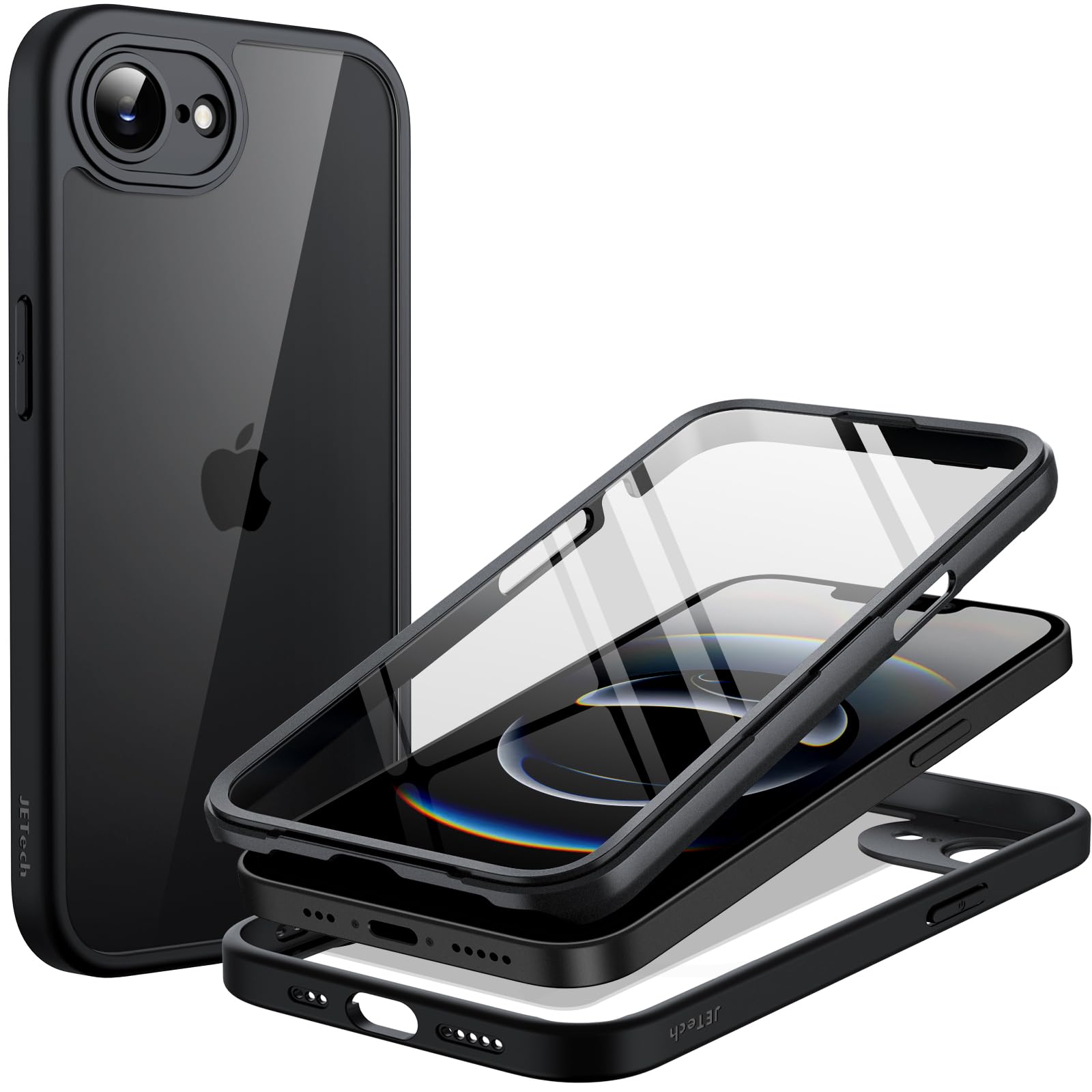 JETech iPhone 16e Case | Full Body Shockproof Cover with Screen Protector