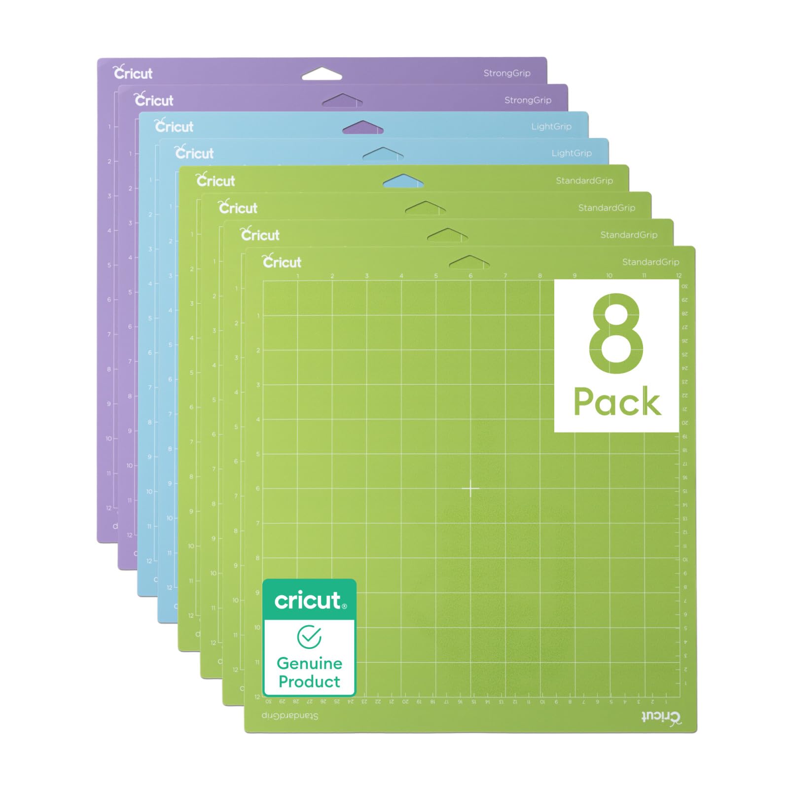 Cricut Machine Mat Variety Pack 12x12 - 8 Pack Reusable Adhesive Mats