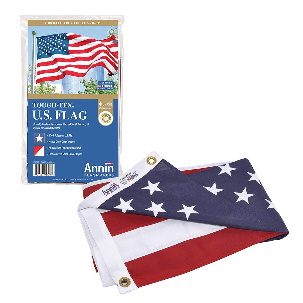 Annin Flagmakers American Tough-Tex Polyester Flag | 4x6 ft Made in USA