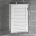 Bath Vida Liano Wall Mounted Bathroom Cabinet - Single Shutter Door, White