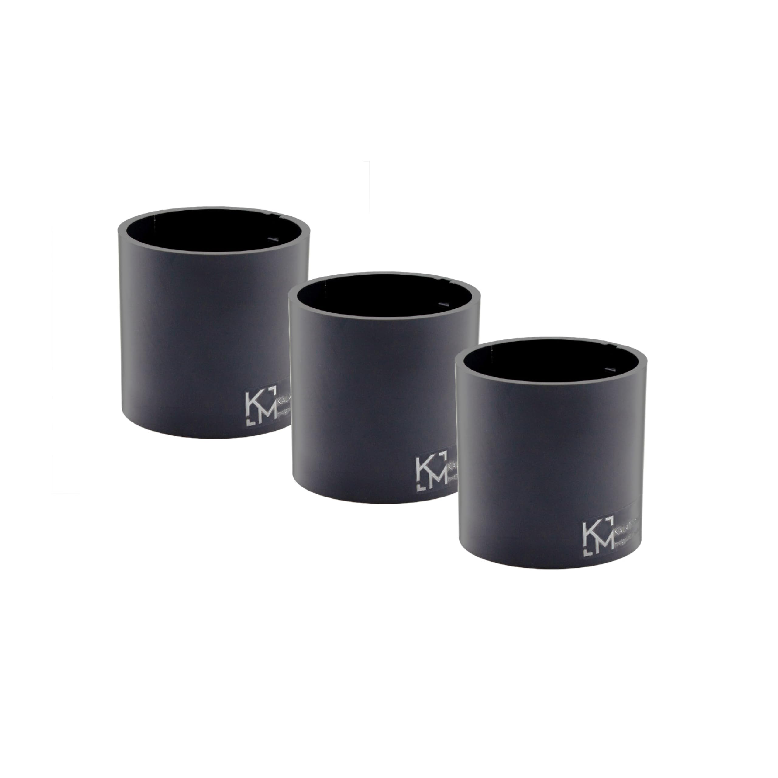 KalaMitica Magnetic Cylinder Storage Set - 3 Piece Wall Organizer - Lead