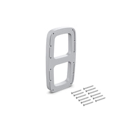 Emuca - Lateral assembly supplement for pull down hanging rail, Side supplement for pull down wardrobe rail lift, grey plastic, Set of 2 - image 1