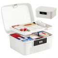 2 Layer Lockable Medicine Storage Box, 9LMedicine Box with Combination Lock