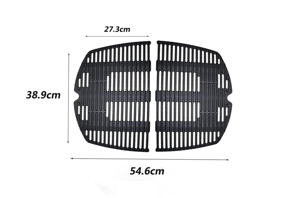 Denmay Cast Iron Cooking Grates for Weber Q200 Q220 Q2000 Q2200 – 2 Pack