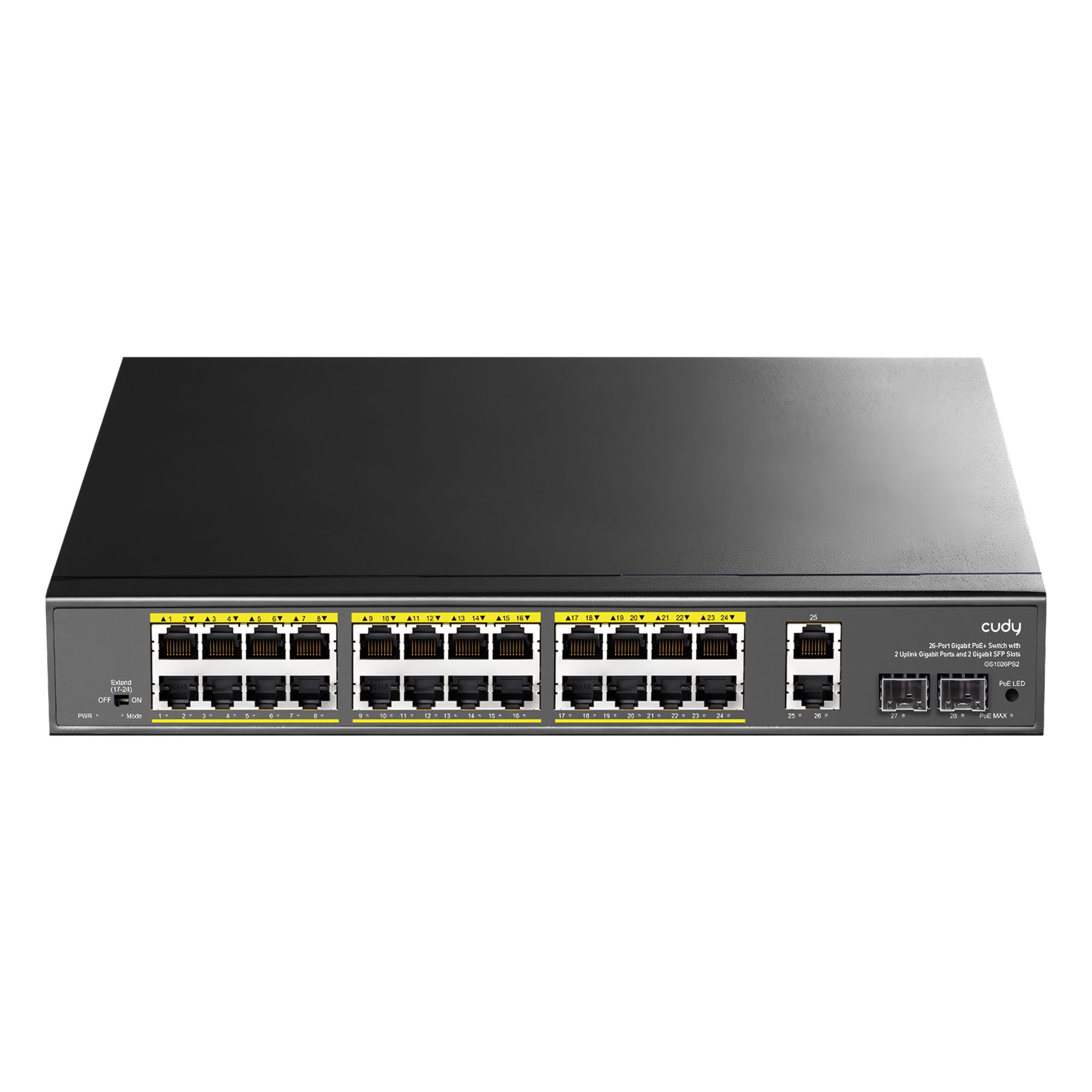 Cudy 24-Port Gigabit PoE+ Unmanaged Switch | 300W, 2 SFP & 2 Uplink