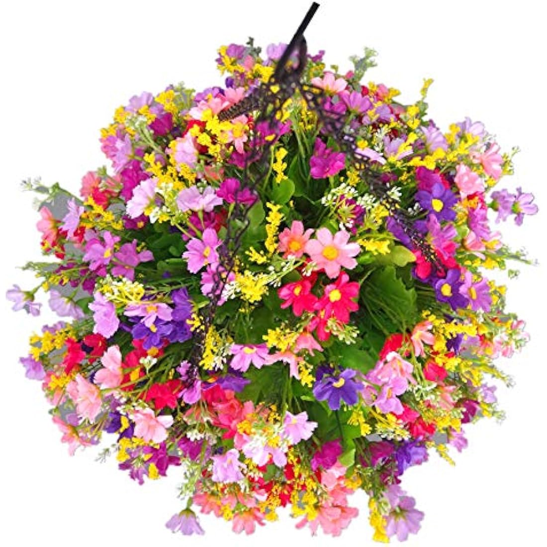 Artificial Silk Daisy Hanging Basket – DIY Floral Decor (Big)