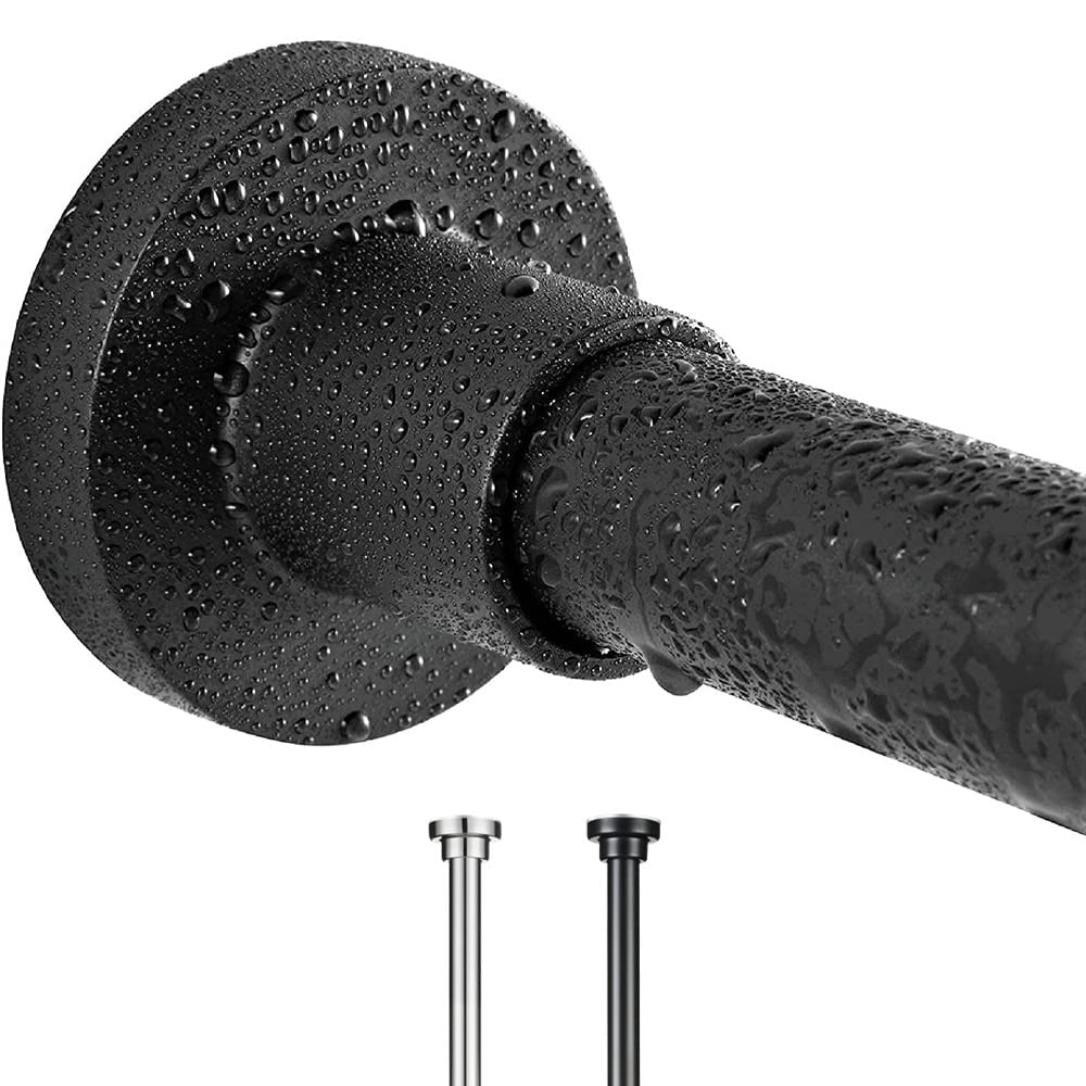 Jolof Store Black Tension Curtain Rod | 40-60cm No Drill Rustproof