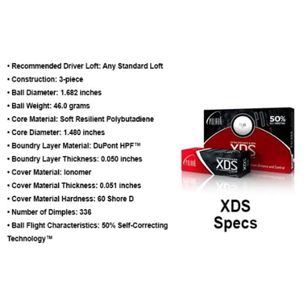 Polara Golf XDS Extra Distance & Spin 3-Piece Golf Balls - 12 Pack