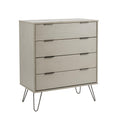 Jolof Store Acadia 4 Drawer Chest - Industrial Grey Pine Storage Unit