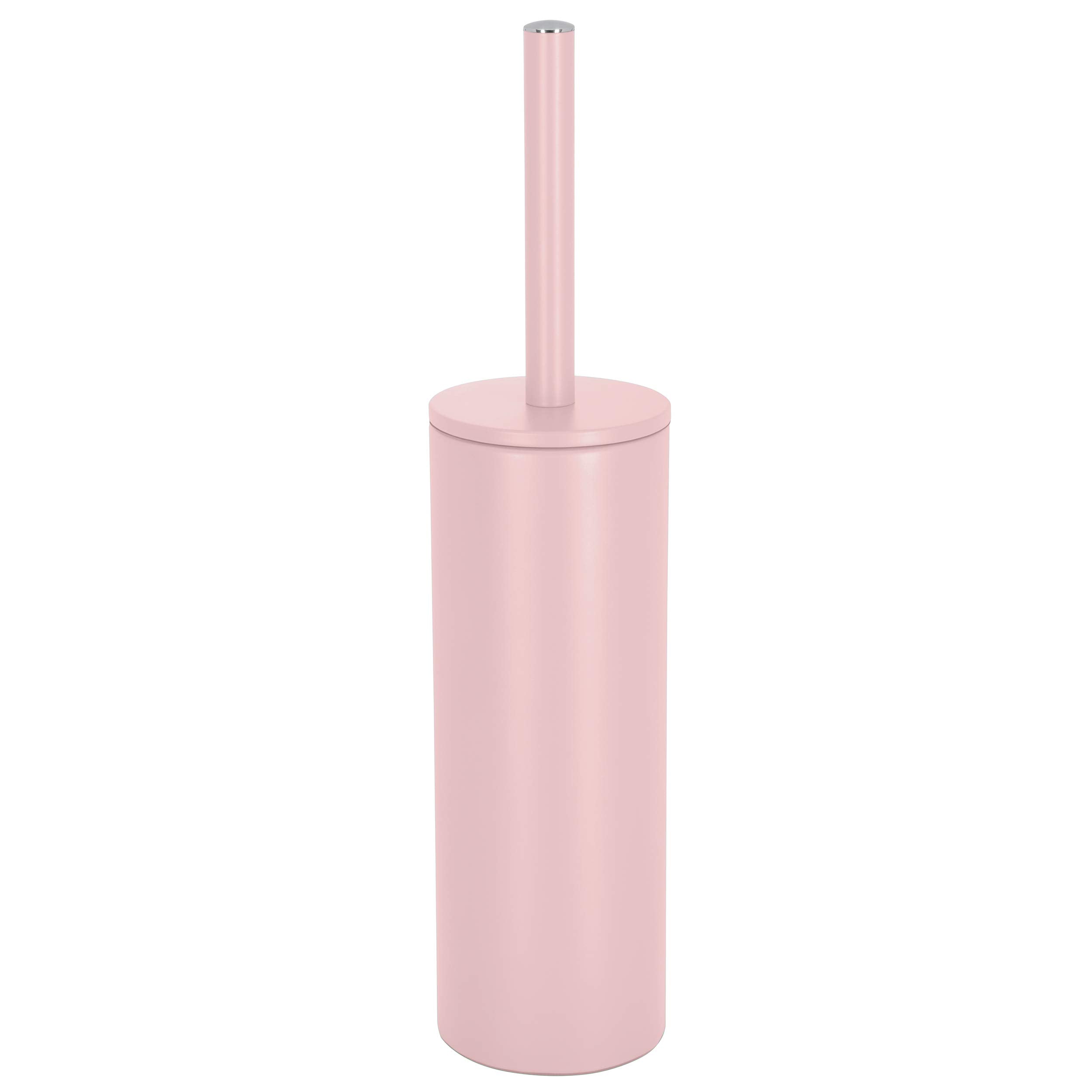Spirella Akira Toilet Brush with Hygienic Container – Pink Bathroom Set