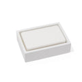 YEW DESIGN Matte White Resin Soap Dish – Rustproof Square Tray