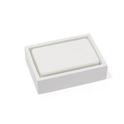 YEW DESIGN Matte White Resin Soap Dish – Rustproof Square Tray
