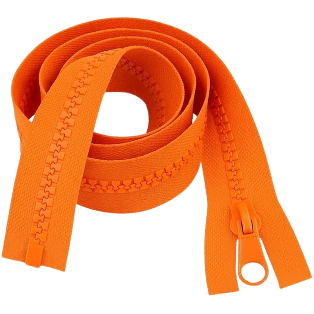 40" 101.5cm Orange Chunky Zip - Heavy-Duty Open-Ended Separating - image 1