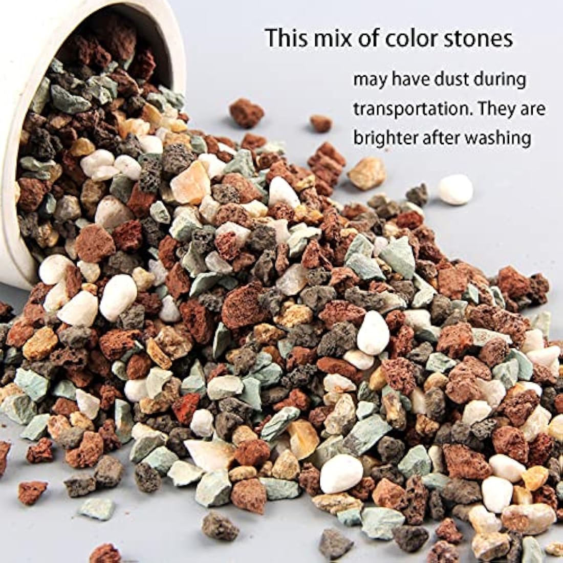 YUNSTK Colorful Lava Rock – 2lb Natural Volcanic Stone for Succulents