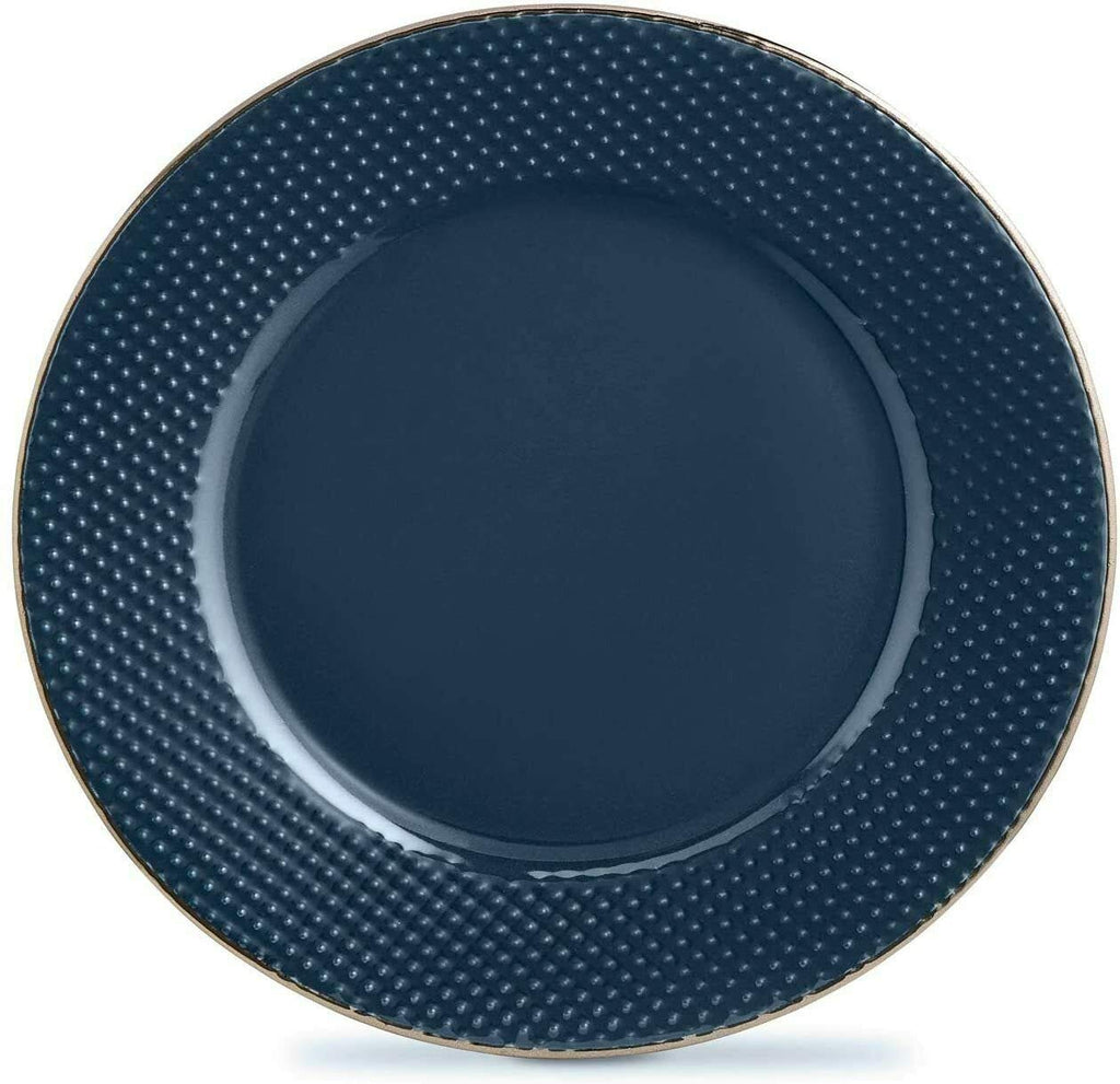 Tower Empire 16 Piece Dinnerware Set | Art Deco Stoneware - Midnight Blue