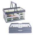 Xaztr 3 Pack Collapsible Plastic Storage Crates with Handles, Stackable - image 1