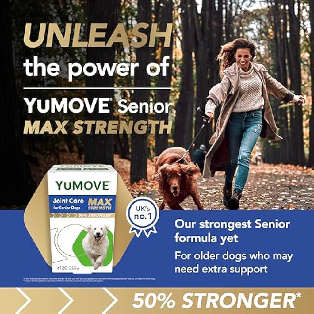YuMOVE Max Strength Joint Supplement for Senior Dogs - 120 Tablets