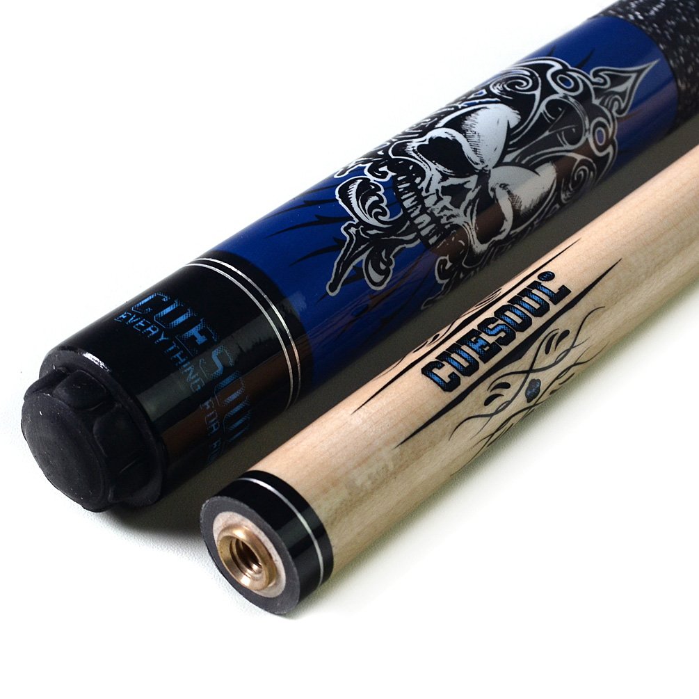 CUESOUL ROCKIN 58" 21oz Maple Pool Cue Stick Set with Case – G405