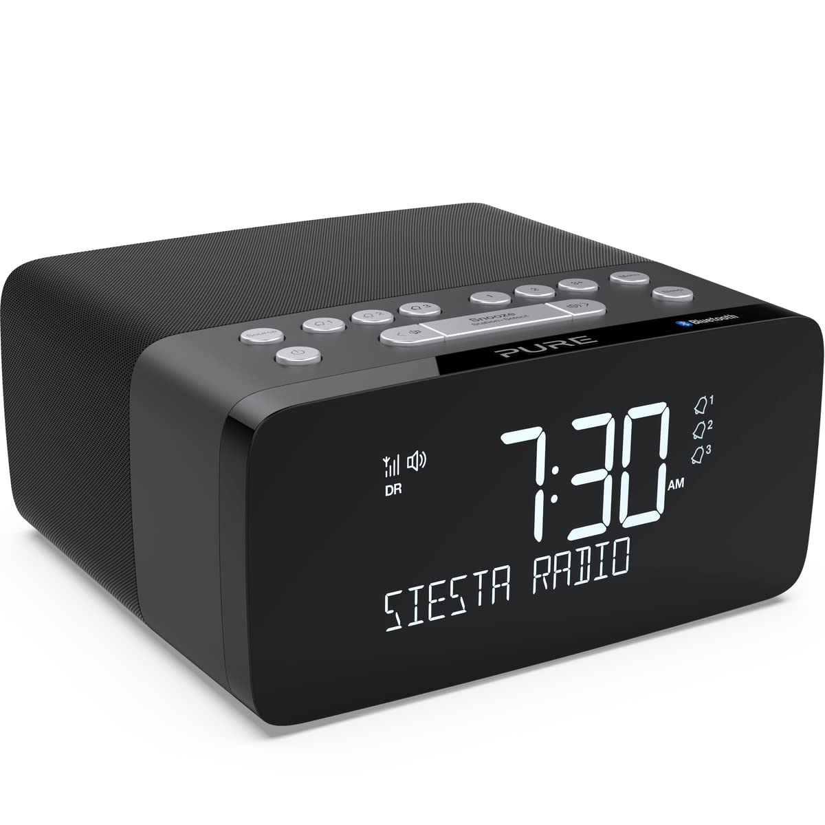 Pure Siesta Charge DAB+ Digital Radio Alarm Clock with Qi Charging