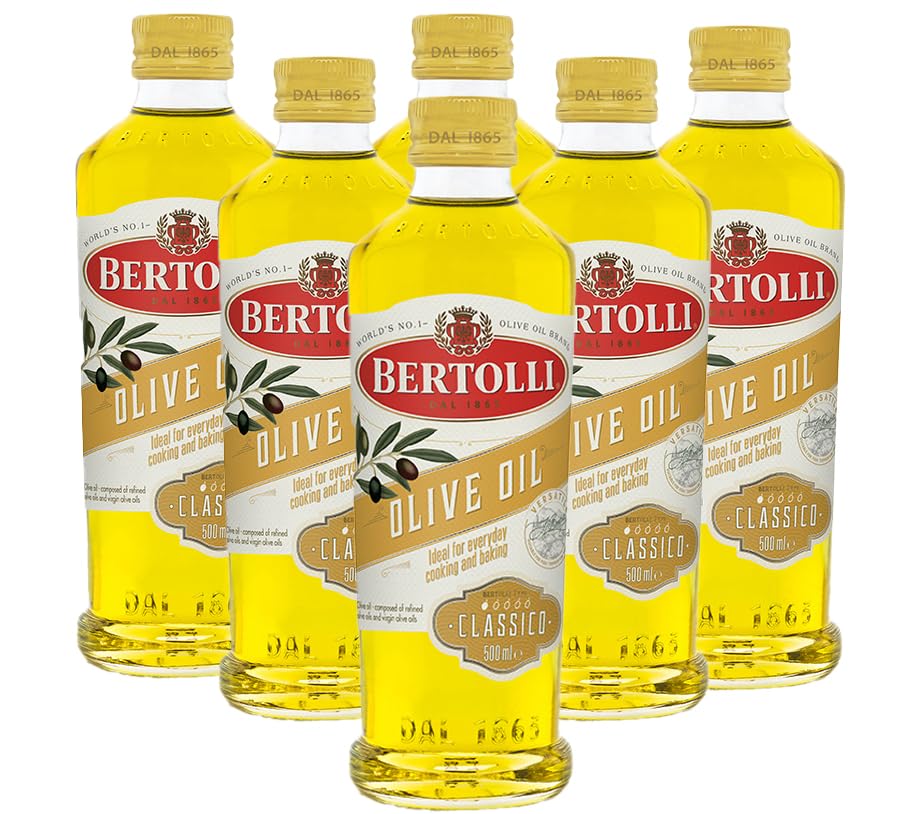 Bertolli Classic Olive Oil - Bulk Pack of 6 x 500ml Bottles