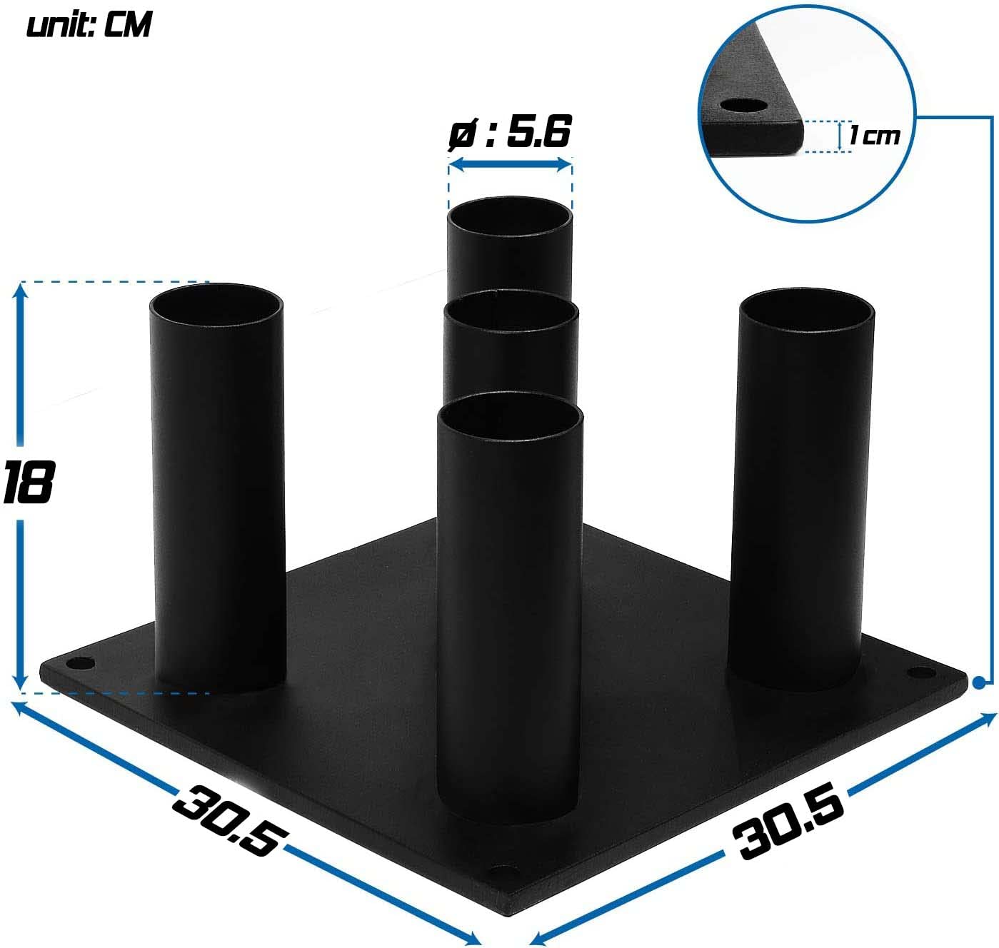 Yes4All Vertical Barbell Storage Rack - 5 Slot Steel Gym Organizer