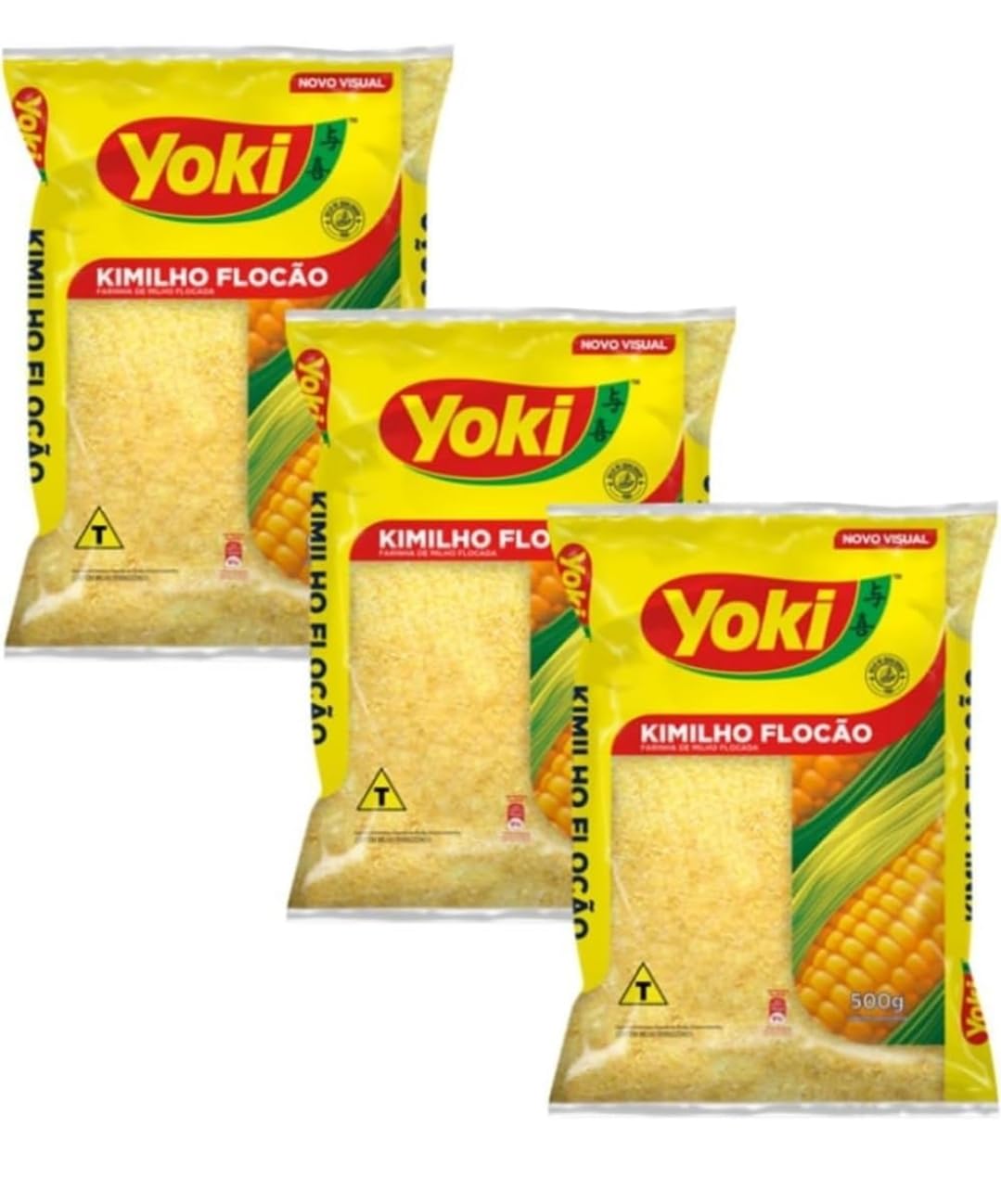 Yoki Kimilho Flocão - Brazilian Corn Flour - Gluten Free - 3 x 500g