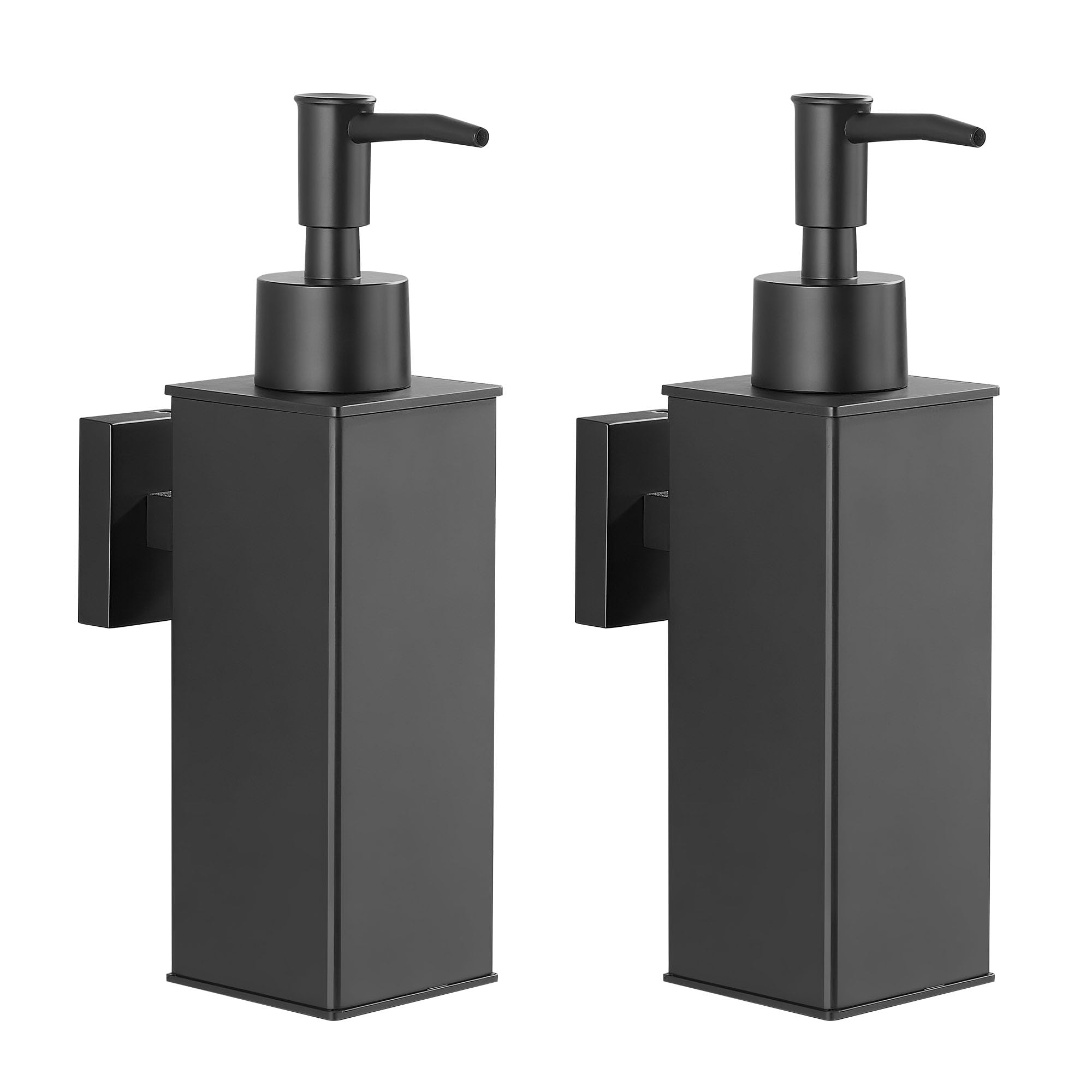BGL Wall Mounted Soap Dispensers 2 Pack | Black Stainless Steel
