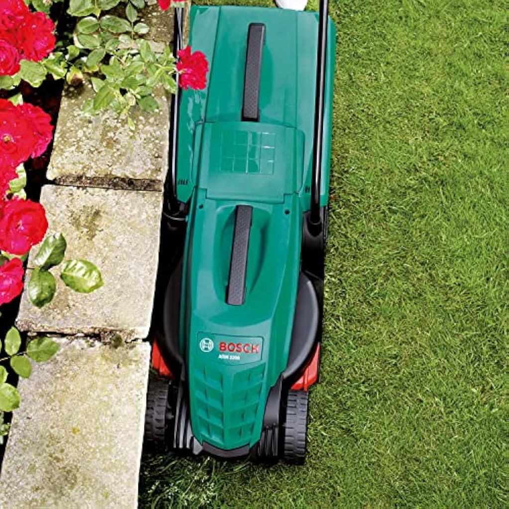 Bosch ARM 3200 Electric Lawnmower - 1200W, 32cm with Extra Blade