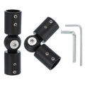 PATIKIL 3/4" Adjustable Bay Window Curtain Rod Corner Connector, 2 Pcs