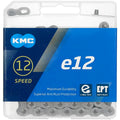 KMC E12 EPT 12-Speed E-Bike Chain – 130 Links Anti-Rust Dark Silver